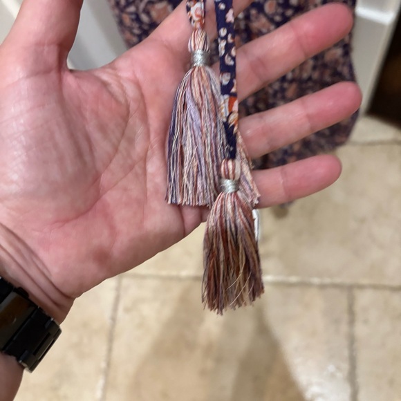 VERONICA BEARD DRESS MAXI great details blue & reddish orange small pri… - Picture 4 of 13